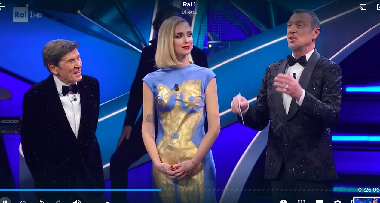 Chiara Ferragni e i vestiti della finale