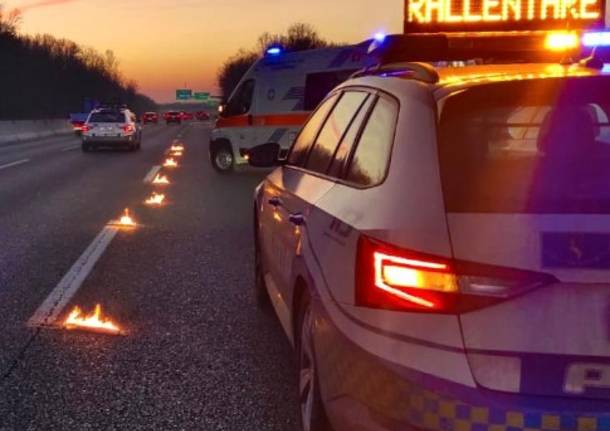 incidente sull'A8 aa febbraio