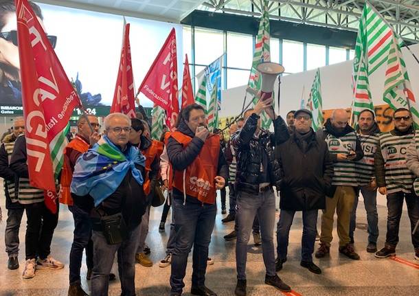 A Malpensa la protesta dei lavoratori dell’handling